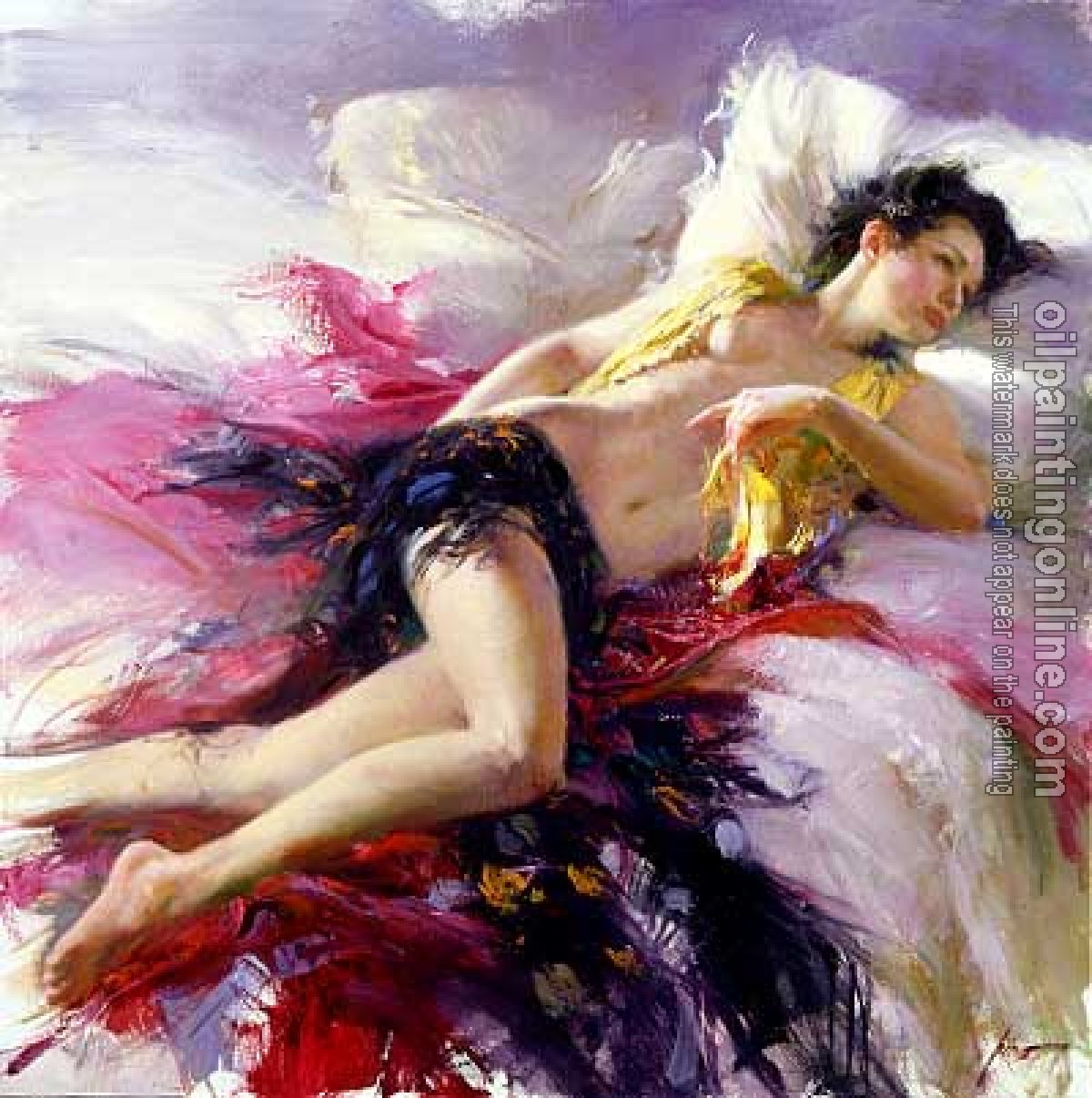 Pino Daeni - Impression oil painting.